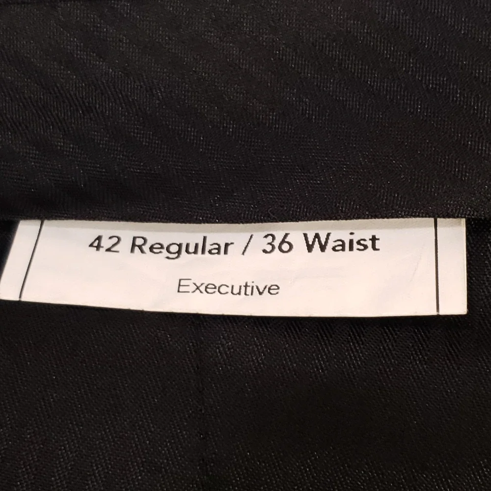 Jos. A. Bank Suit Mens 42R 36W Gray Tailored Fit Executive Wool 2-Piece Set